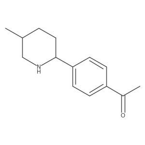 1-[4-(5-Methylpiperidin-2-yl)phenyl]ethan-1-one结构式