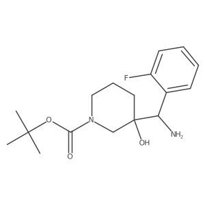 Tert-butyl 3-[amino(2-fluorophenyl)methyl]-3-hydroxypiperidine-1-carboxylate Structure