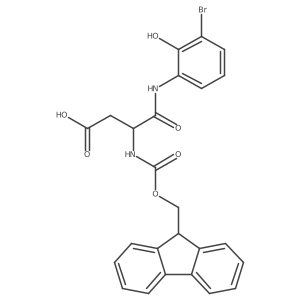 3-[(3-bromo-2-hydroxyphenyl)carbamoyl]-3-({[(9H-fluoren-9-yl)methoxy]carbonyl}amino)propanoic acid结构式
