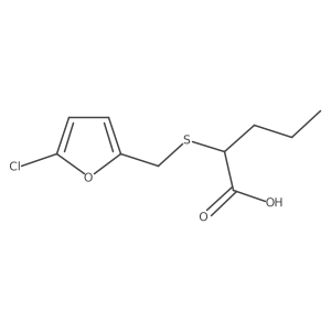 2-{[(5-Chlorofuran-2-yl)methyl]sulfanyl}pentanoic acid结构式