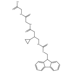 2-{2-[3-cyclopropyl-4-({[(9H-fluoren-9-yl)methoxy]carbonyl}amino)butanamido]acetamido}acetic acid Structure