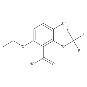 3-Bromo-6-ethoxy-2-(trifluoromethoxy)benzoic acid结构式