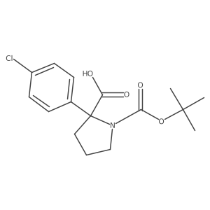 1-[(Tert-butoxy)carbonyl]-2-(4-chlorophenyl)pyrrolidine-2-carboxylic acid Structure