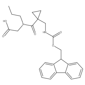 2-(1-{1-[({[(9H-fluoren-9-yl)methoxy]carbonyl}amino)methyl]cyclopropyl}-N-propylformamido)acetic acid Structure