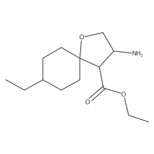 Ethyl 3-amino-8-ethyl-1-oxaspiro[4.5]decane-4-carboxylate Structure