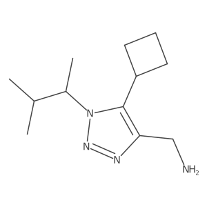 [5-cyclobutyl-1-(3-methylbutan-2-yl)-1H-1,2,3-triazol-4-yl]methanamine结构式