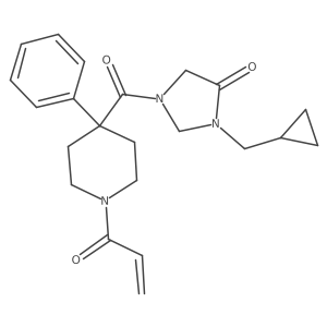 3-(Cyclopropylmethyl)-1-[4-phenyl-1-(prop-2-enoyl)piperidine-4-carbonyl]imidazolidin-4-one结构式