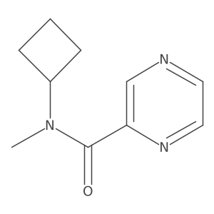 N-cyclobutyl-N-methylpyrazine-2-carboxamide结构式