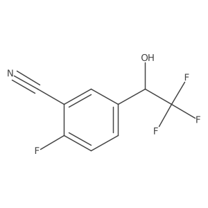 2-fluoro-5-[(1S)-2,2,2-trifluoro-1-hydroxyethyl]benzonitrile Structure