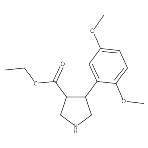 rac-ethyl (3R,4S)-4-(2,5-dimethoxyphenyl)pyrrolidine-3-carboxylate结构式