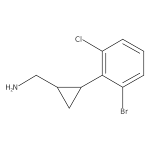 rac-[(1R,2R)-2-(2-bromo-6-chlorophenyl)cyclopropyl]methanamine结构式