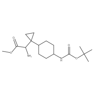 Methyl 2-amino-2-[1-(4-{[(tert-butoxy)carbonyl]amino}cyclohexyl)cyclopropyl]acetate结构式