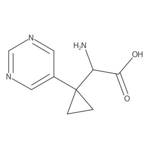 2-Amino-2-[1-(pyrimidin-5-yl)cyclopropyl]acetic acid结构式