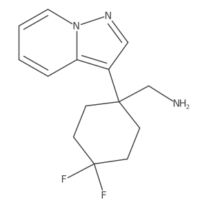 (4,4-Difluoro-1-{pyrazolo[1,5-a]pyridin-3-yl}cyclohexyl)methanamine结构式