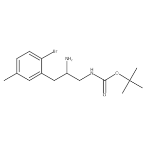 tert-butyl N-[2-amino-3-(2-bromo-5-methylphenyl)propyl]carbamate Structure