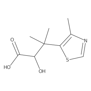 2-Hydroxy-3-methyl-3-(4-methyl-1,3-thiazol-5-yl)butanoic acid Structure