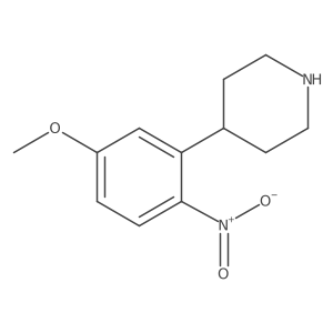 4-(5-Methoxy-2-nitrophenyl)piperidine结构式