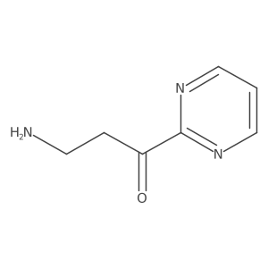 3-Amino-1-(pyrimidin-2-yl)propan-1-one结构式