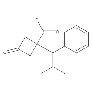 1-(2-Methyl-1-phenylpropyl)-3-oxocyclobutane-1-carboxylic acid结构式