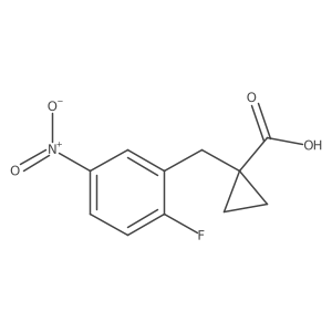 1-[(2-Fluoro-5-nitrophenyl)methyl]cyclopropane-1-carboxylic acid Structure