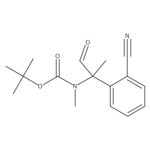 tert-butyl N-[2-(2-cyanophenyl)-1-oxopropan-2-yl]-N-methylcarbamate结构式