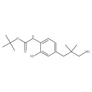 tert-butyl N-[4-(3-amino-2,2-dimethylpropyl)-2-hydroxyphenyl]carbamate Structure