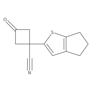 1-{4H,5H,6H-cyclopenta[b]thiophen-2-yl}-3-oxocyclobutane-1-carbonitrile Structure