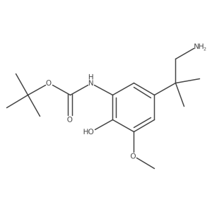 tert-butyl N-[5-(1-amino-2-methylpropan-2-yl)-2-hydroxy-3-methoxyphenyl]carbamate Structure