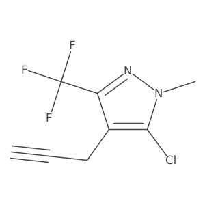 5-chloro-1-methyl-4-(prop-2-yn-1-yl)-3-(trifluoromethyl)-1H-pyrazole Structure
