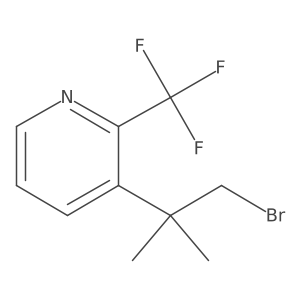 3-(1-Bromo-2-methylpropan-2-yl)-2-(trifluoromethyl)pyridine Structure