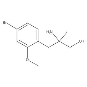 2-Amino-3-(4-bromo-2-methoxyphenyl)-2-methylpropan-1-ol结构式