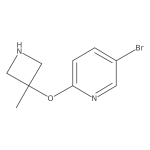 5-Bromo-2-[(3-methylazetidin-3-yl)oxy]pyridine结构式