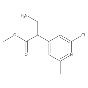 Methyl 3-amino-2-(2-chloro-6-methylpyridin-4-yl)propanoate结构式