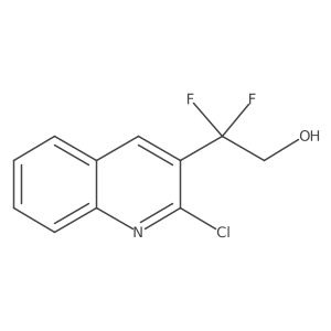 2-(2-Chloroquinolin-3-yl)-2,2-difluoroethan-1-ol结构式