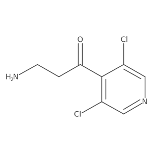 3-Amino-1-(3,5-dichloropyridin-4-yl)propan-1-one结构式