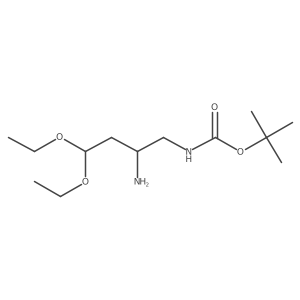 tert-butyl N-(2-amino-4,4-diethoxybutyl)carbamate结构式