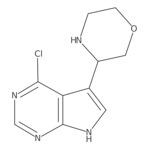 3-{4-chloro-7H-pyrrolo[2,3-d]pyrimidin-5-yl}morpholine Structure