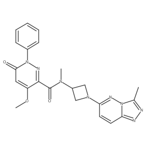 4-methoxy-N-methyl-N-(1-(3-methyl-[1,2,4]triazolo[4,3-b]pyridazin-6-yl)azetidin-3-yl)-6-oxo-1-phenyl-1,6-dihydropyridazine-3-carboxamide Structure