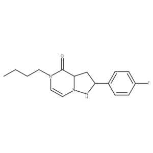 5-Butyl-2-(4-fluorophenyl)-1,2,3,3a-tetrahydropyrazolo[1,5-a]pyrazin-4-one Structure
