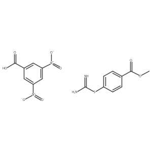 Methyl 4-(carbamimidoylsulfanyl)benzoate 3,5-Dinitrobenzoate Structure