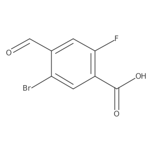 5-Bromo-2-fluoro-4-formylbenzoic acid Structure