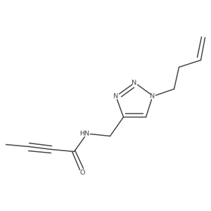 N-[(1-But-3-enyltriazol-4-yl)methyl]but-2-ynamide结构式