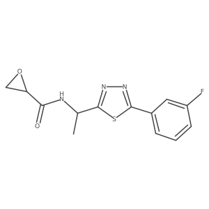 N-[1-[5-(3-Fluorophenyl)-1,3,4-thiadiazol-2-yl]ethyl]oxirane-2-carboxamide Structure