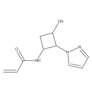 N-(3-Hydroxy-2-pyrazol-1-ylcyclobutyl)prop-2-enamide结构式