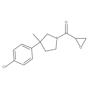 3-(4-Chlorophenyl)-3-methyl-1-(oxirane-2-carbonyl)pyrrolidine结构式