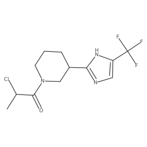 2-Chloro-1-[3-[5-(trifluoromethyl)-1H-imidazol-2-yl]piperidin-1-yl]propan-1-one结构式