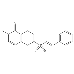 3-methyl-7-(2-phenylethenesulfonyl)-3H,4H,5H,6H,7H,8H-pyrido[3,4-d]pyrimidin-4-one结构式