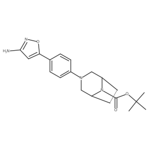 Tert-butyl 3-[4-(3-amino-1,2-oxazol-5-yl)phenyl]-3,8-diazabicyclo[3.2.1]octane-8-carboxylate Structure