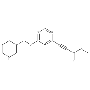 Methyl 3-{6-[(piperidin-3-yl)methoxy]pyrimidin-4-yl}prop-2-ynoate Structure