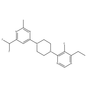 4-(Difluoromethyl)-6-[4-(6-ethyl-5-fluoropyrimidin-4-yl)piperazin-1-yl]-2-methylpyrimidine Structure